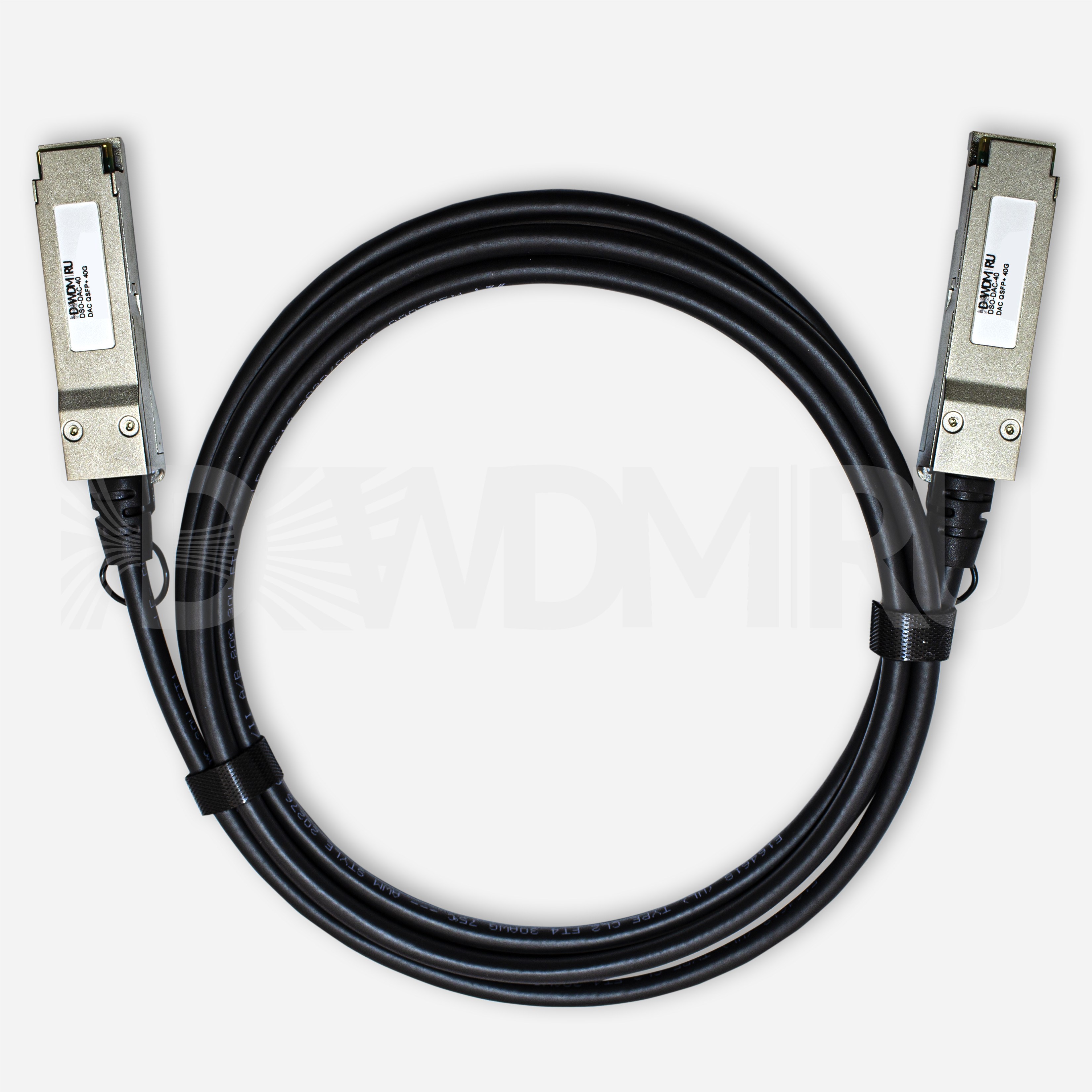 Dell совместимый кабель Direct Attached (DAC), QSFP+, 30AWG, 40 Гб/с, 3 м